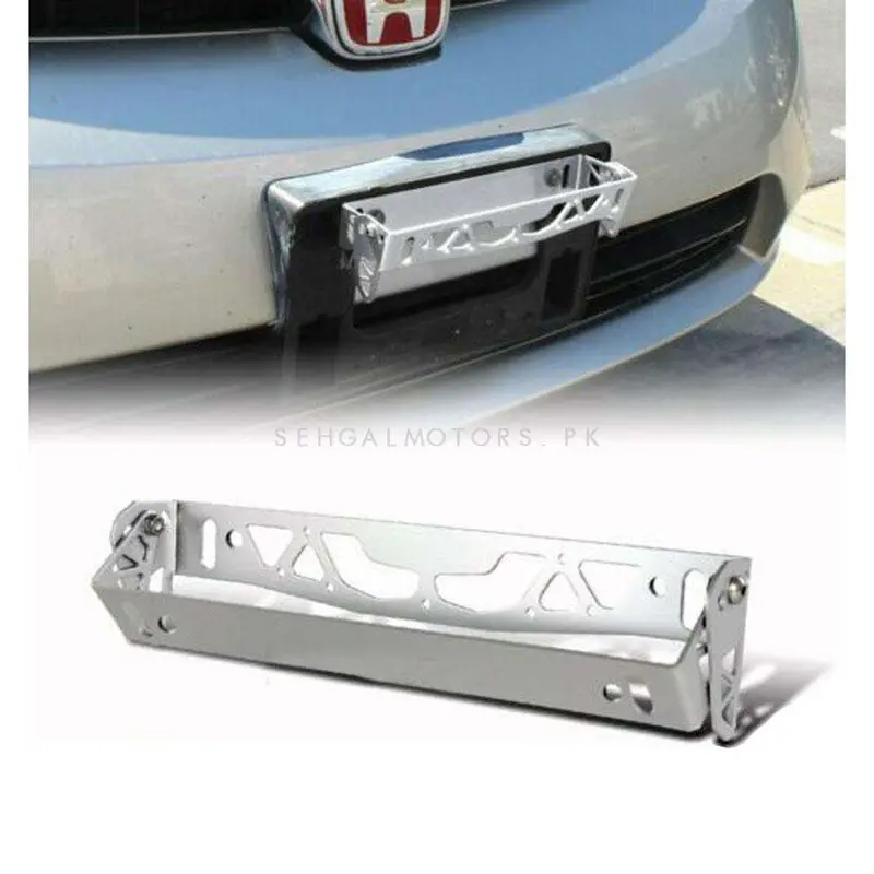Steel Number Plate License Plate Tilter Chrome 1