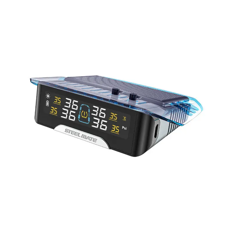 Steelmate Tp-S23 Pro Solar Powered External Tire Pressure Monitoring System Tpms, Led Lighting Display 1