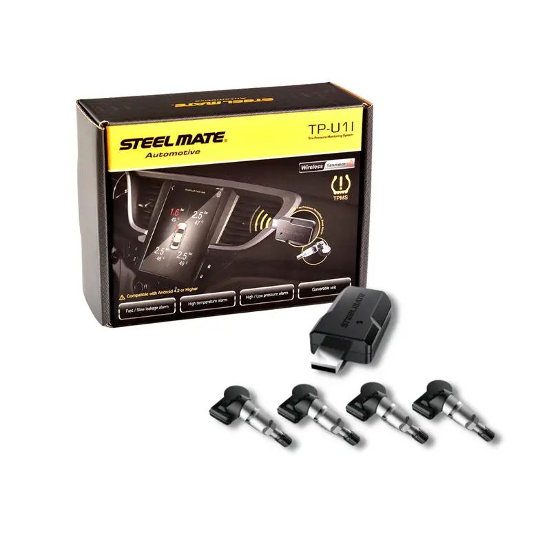 Steelmate Tp-U1i Tire Pressure Monitor Usb Tpms,4 Internal Sensors German Infineon Sensor, Real-Time Display For Android 1