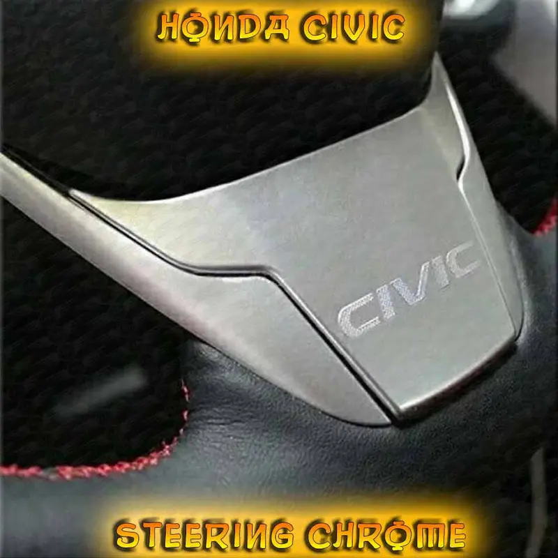 Steering Cover Chrome Civic 2016-21 1