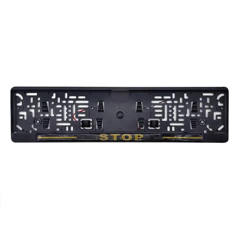 Stop Led Uk Style Plastic License Number Plate Frame Black - For Cars -- Multi - Each 2