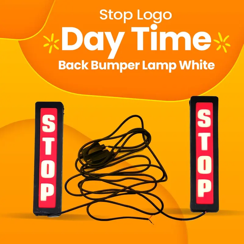 Stop Logo Day Time Back Bumper Lamp White 1