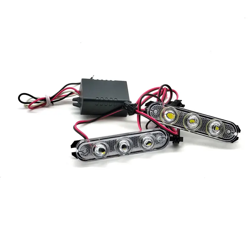 Strobe Lamp 3 Led Oval Shape Flasher For Motorcycle Bike Hy1645 2