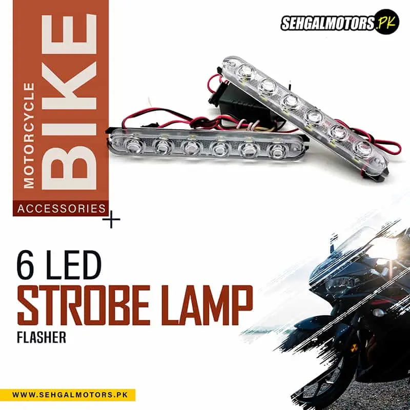 Strobe Lamp 6 Led Flasher For Motorcycle Bike 1