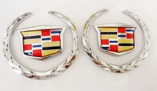 Sts Chrome 3" Wreath And Crest Pair 1