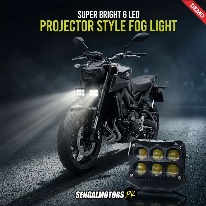 Super Bright 6 Led Fog Light For Motorbikes Pair 1