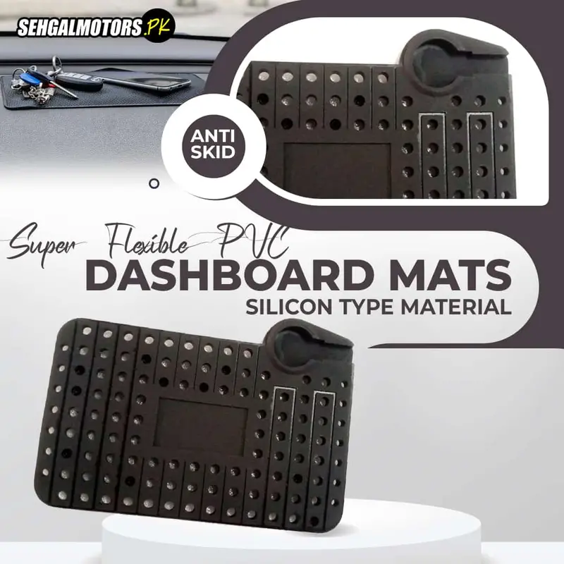 Super Flexible Pvc Anti-Skid Non Slip Dashboard Mat - Silicon Type Material | Car Anti Slip Mat 1