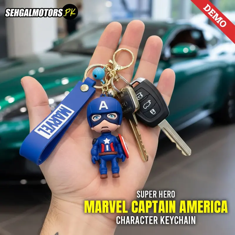Super Hero Character Keychain Marvel Captain America 1