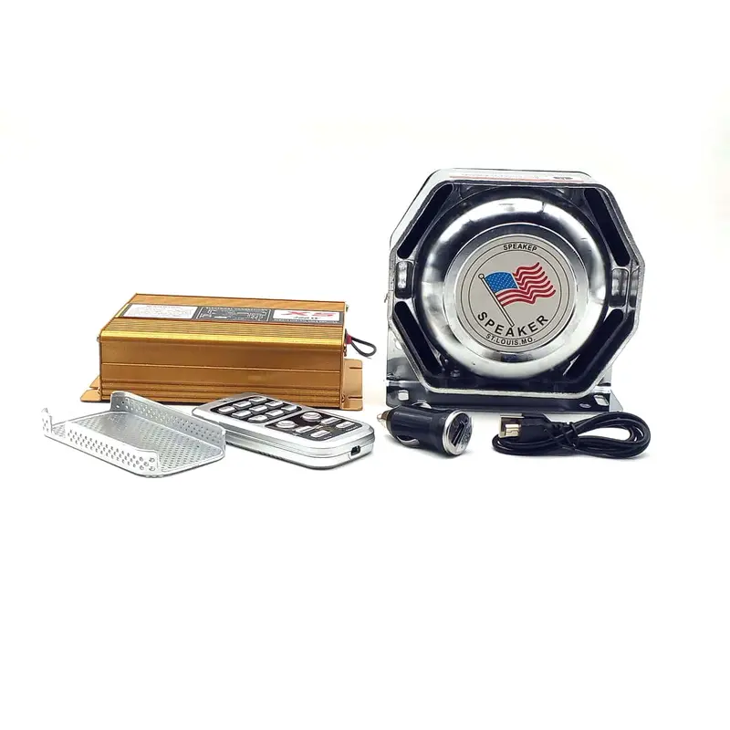 Super High Magnetic Flat Speaker With Amp & Wireless Mic 200W - Siren System Police & Ambulance Warning Sirens 2