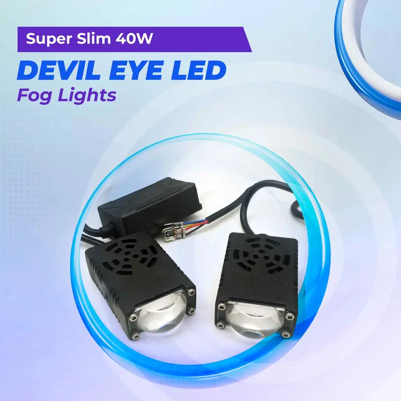 Super Slim 40W Devil Eye Led Fog Lights (Set Of 2) - Landscape Style Grill (Set Of 2) 1