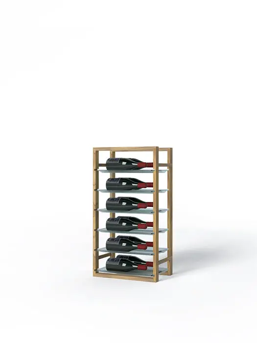 Support Avec Tablettes En Verre Pour 12 Bouteilles, Série Classic - Lvg 1
