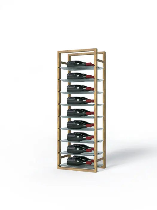Support Avec Tablettes En Verre Pour 18 Bouteilles, Série Classic - Lvg 1