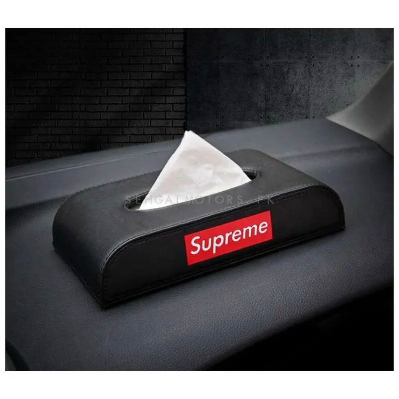 Supreme Car Tissue Holder Case Box - Black 2