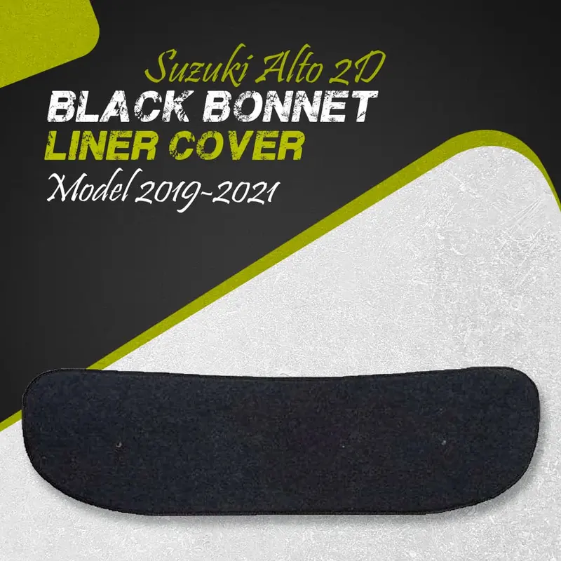 Suzuki Alto 2D Black Bonnet Liner Cover 2018 - 2025 - Protector Lid Garnish Bonnet Namda 1