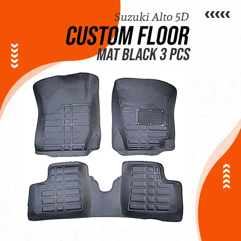 Suzuki Alto 5D Custom Floor Mat Black 3 Pcs 2018 - 2025 1