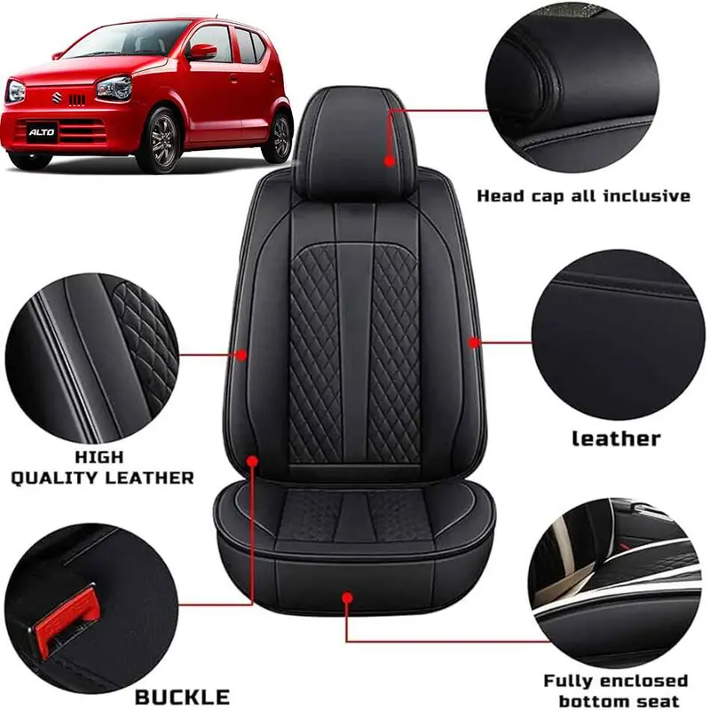 Suzuki Alto 660Cc Leather Seat Cover Black Model 2017-2021 1