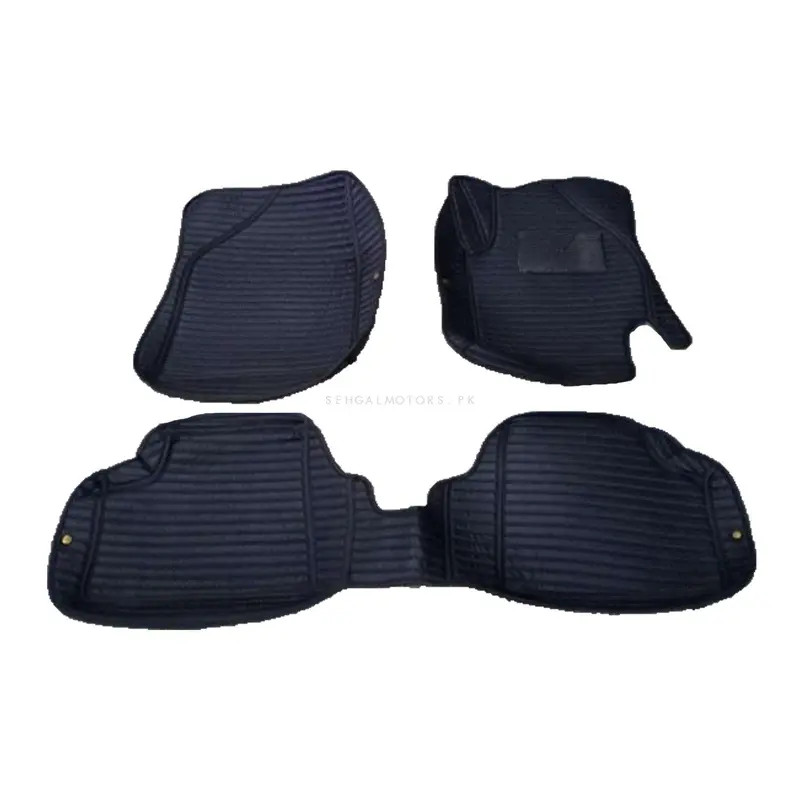 Suzuki Alto 7D Lining Floor Mats - Black 3 Pcs Set 2018 - 2025 2