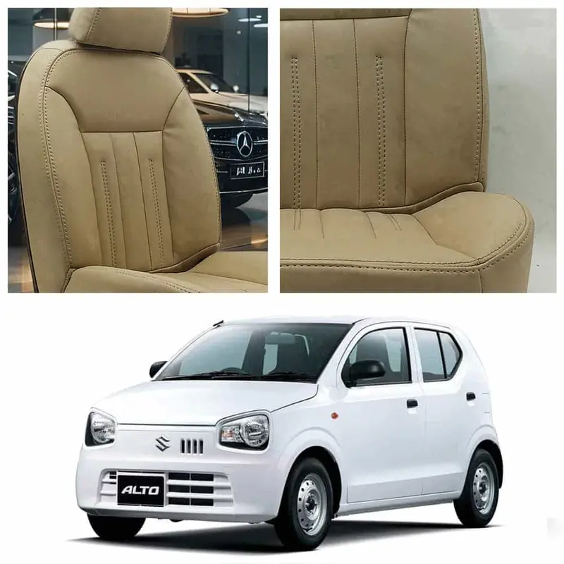 Suzuki Alto Audi Design Beige Seat Covers 2018 - 2025 1