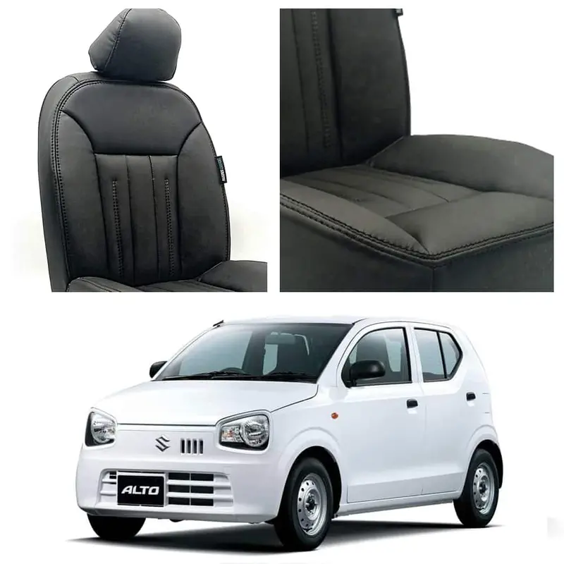 Suzuki Alto Audi Design Black Seat Covers 2018 - 2025 1