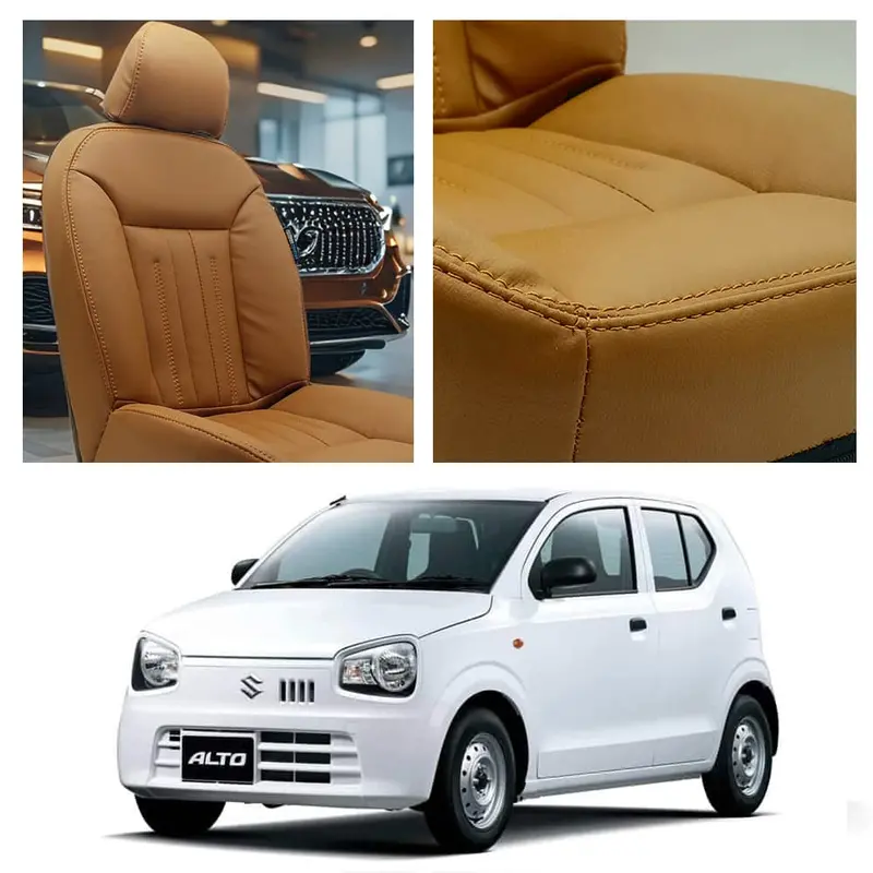 Suzuki Alto Audi Design Brown Seat Covers 2018 - 2025 1
