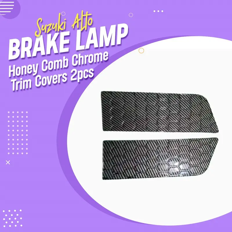 Suzuki Alto Brake Lamp Honey Comb Chrome Trim Covers 2Pcs 2018 - 2025 - - Ma001595 1
