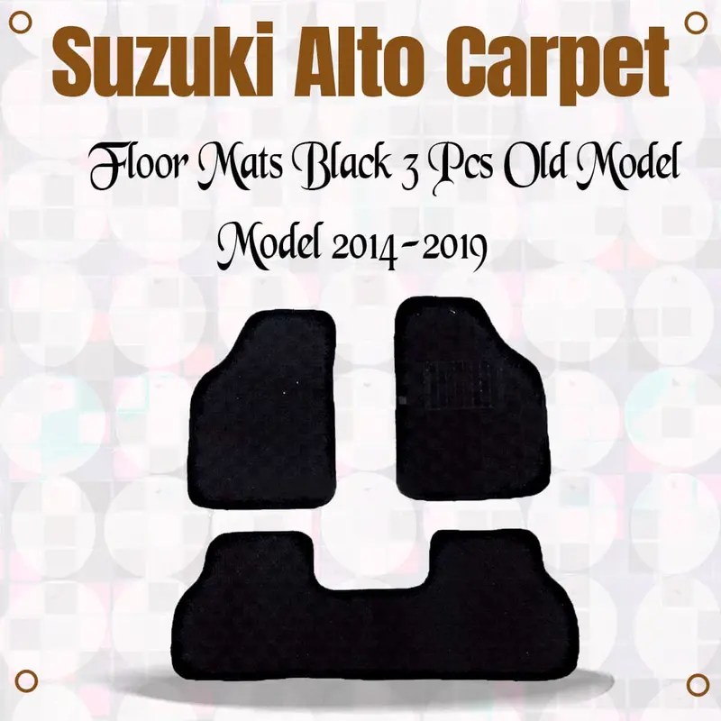 Suzuki Alto Carpet Floor Mats Black 3 Pcs Old Model 2018 - 2025 1