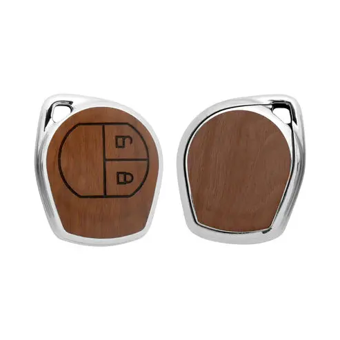 Suzuki Alto/Ciaz/Cultus/Swift/Wagon-R Tpu Key Cover Wooden Style - Remote Button Design 2009-2021 2
