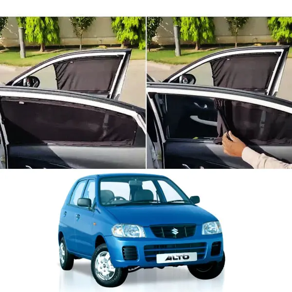 Suzuki Alto Custom Fit Retractable Curtains 2000 - 2017 - Sun Shade - Parda 1