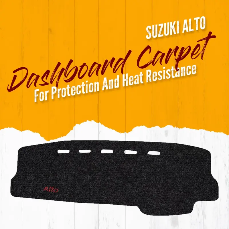 Suzuki Alto Dashboard Carpet Velvet Black 2018 - 2025 - For Protection And Heat Resistance 1