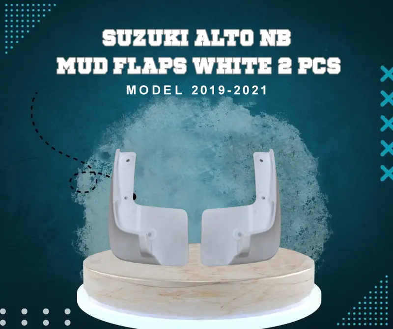 Suzuki Alto Mud Flaps White 2 Pc 2018 - 2025 - Car Mudguard | Fender Splash Guards 1