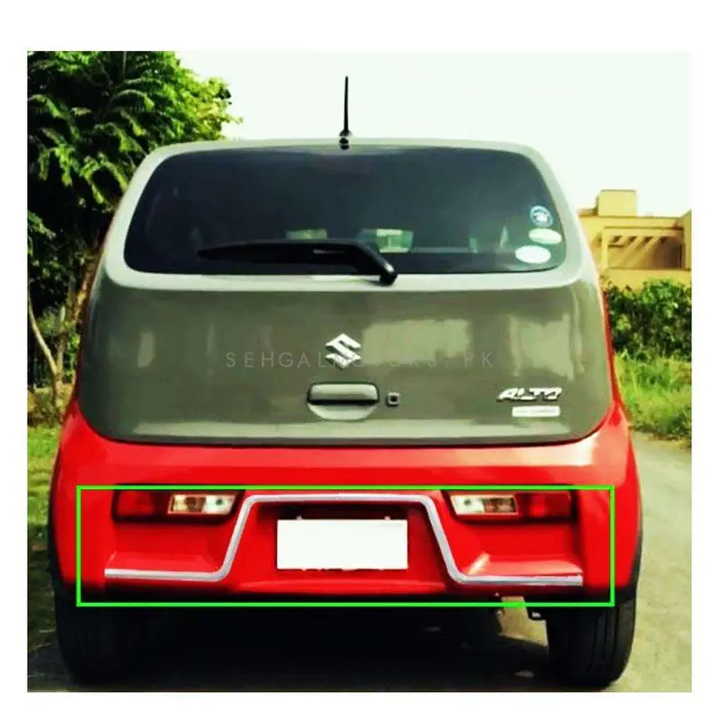 Suzuki Alto Rear Bumper Zig Zag Chrome Trim Line 2 Pcs 2018 - 2025 1