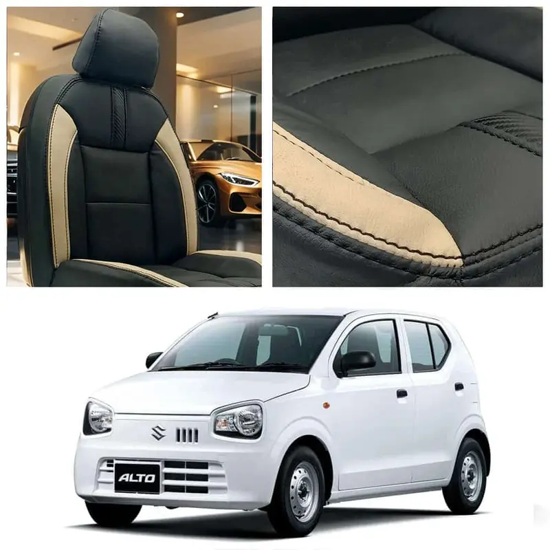 Suzuki Alto Type R Black Beige Seat Covers 2018 - 2025 1