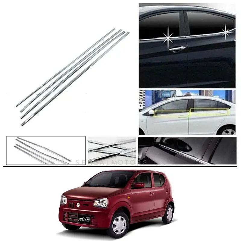 Suzuki Alto Window Weather Strips Chrome 4 Pcs 1