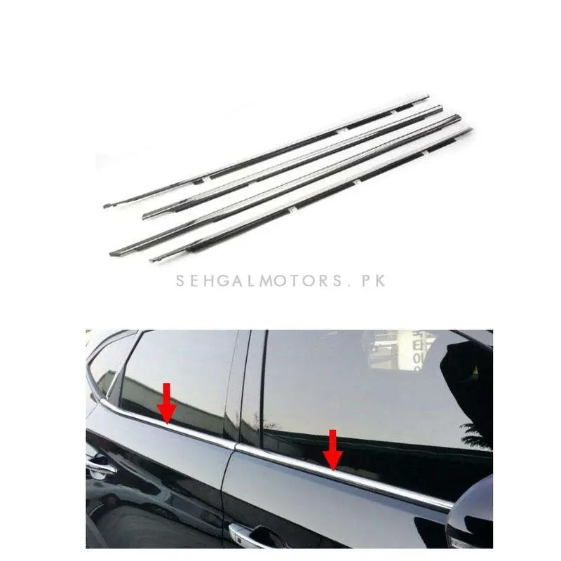 Suzuki Alto Window Weather Strips Chrome 4 Pcs 2