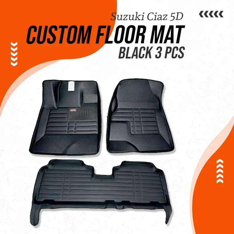 Suzuki Ciaz 5D Custom Floor Mat Black 3 Pcs 2017 - 2021 1