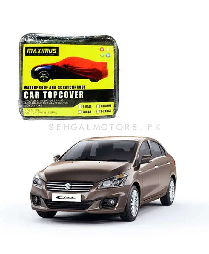 Suzuki Ciaz Maximus Non Woven Car Top Cover 2017 - 2021 - - Scratchproof And Waterproof - Without Belt 1
