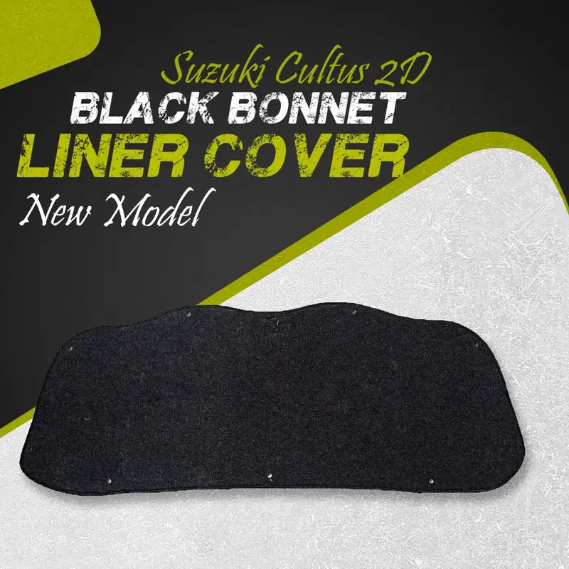Suzuki Cultus 2D Black Bonnet Liner Cover New Model 2017 - 2025 - Protector Lid Garnish Bonnet Namda 1