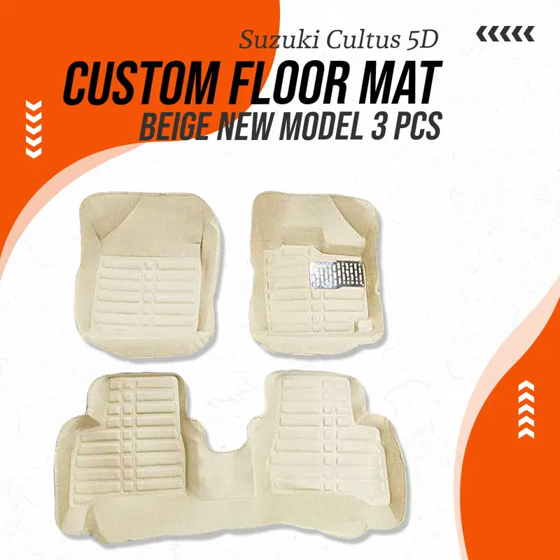 Suzuki Cultus 5D Custom Floor Mat Beige New Model 3 Pcs 2017 - 2025 1
