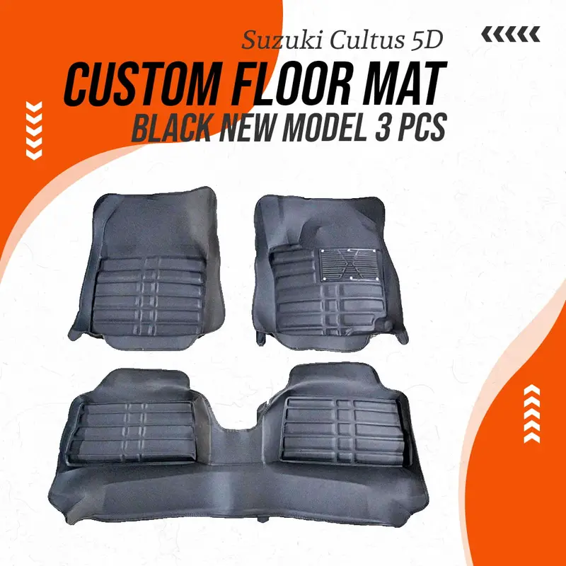 Suzuki Cultus 5D Custom Floor Mat Black New Model 3 Pcs 2017 - 2025 1