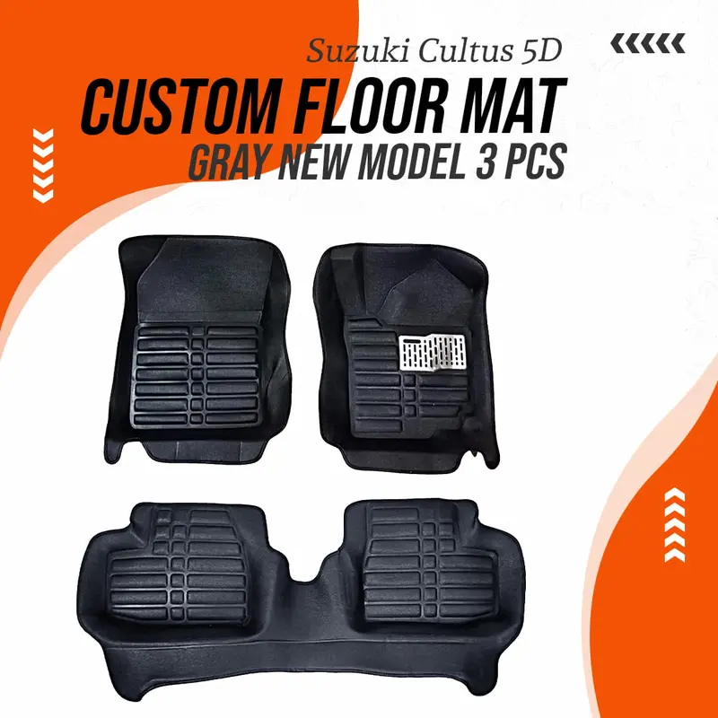 Suzuki Cultus 5D Custom Floor Mat Gray New Model 3 Pcs 2017 - 2025 1
