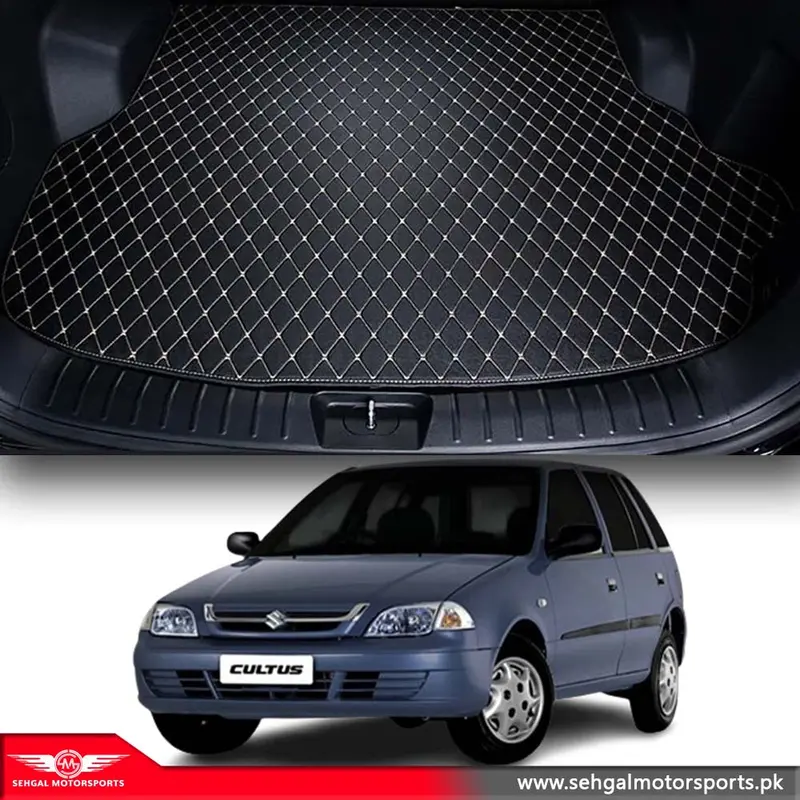 Suzuki Cultus 7D Eco Trunk Mat Black (With Black Or Beige Stitch) Model 2007-17 2