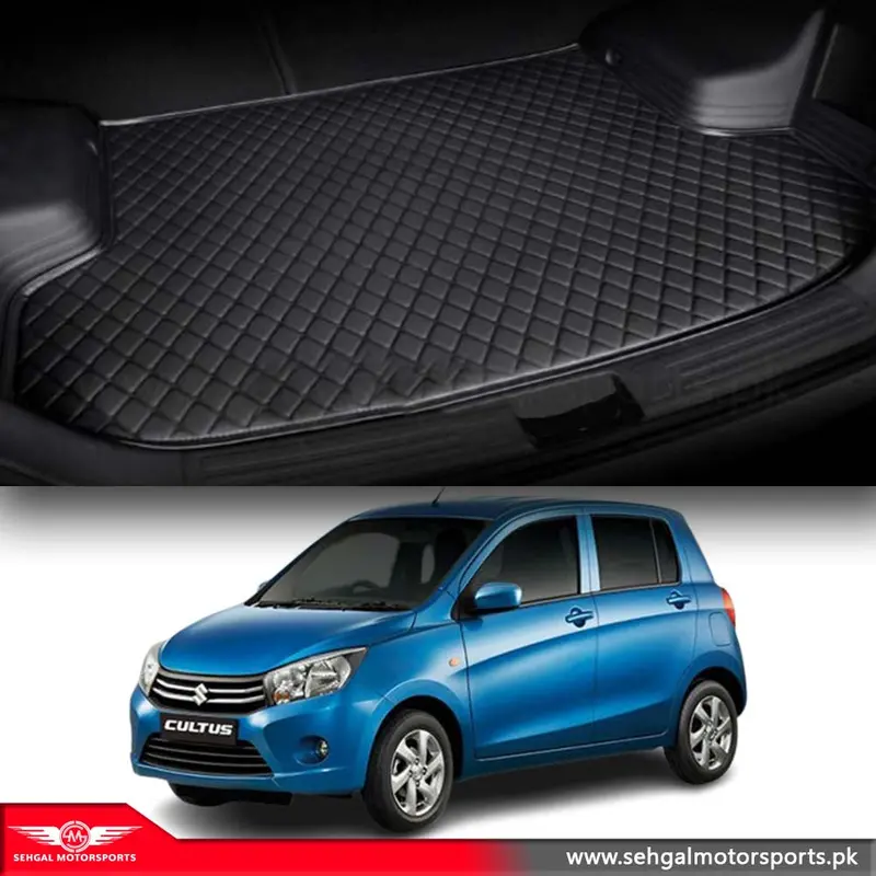 Suzuki Cultus 7D Eco Trunk Mat Black (With Black Or Beige Stitch) Model 2017-24 1
