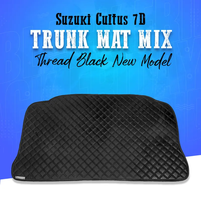 Suzuki Cultus 7D Trunk Mat Mix Thread Black New Model 2017 - 2025 1