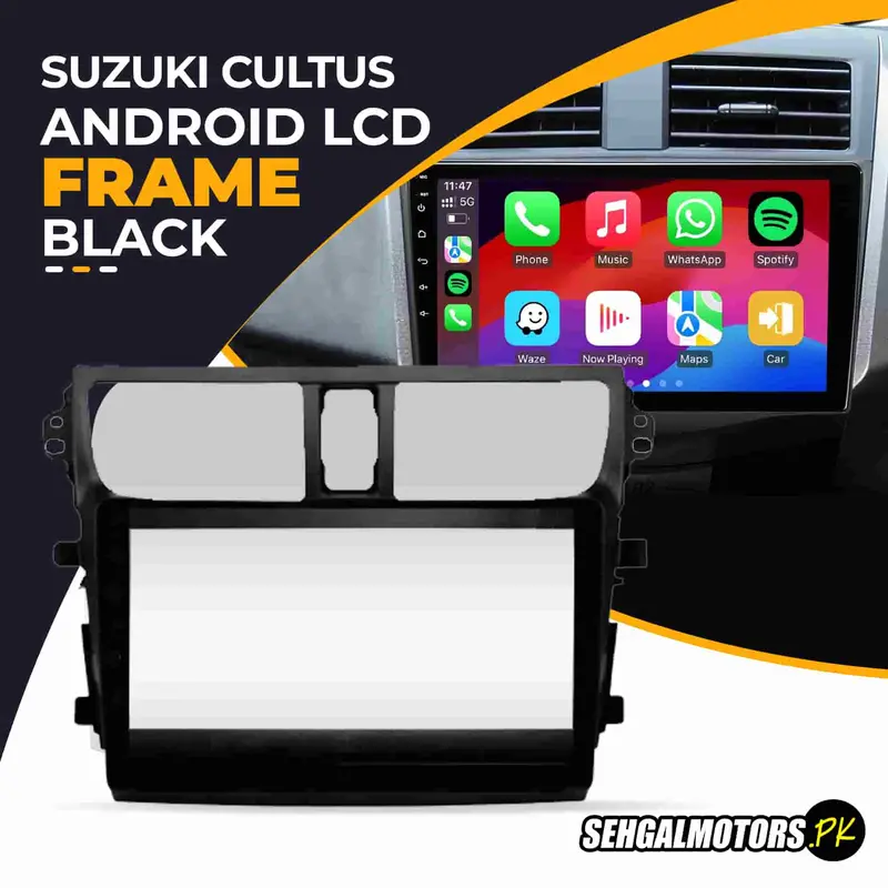 Suzuki Cultus Android Lcd Frame With Grip Black 9 Inches 2017 - 2025 - New Model 1