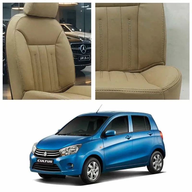 Suzuki Cultus Audi Design Beige Seat Covers 2017 - 2025 1