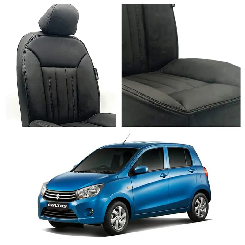 Suzuki Cultus Audi Design Black Seat Covers 2017 - 2025 1