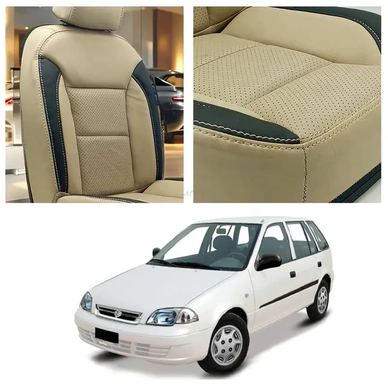 Suzuki Cultus Breathable Beige Black Seat Covers 2007 - 2017 1