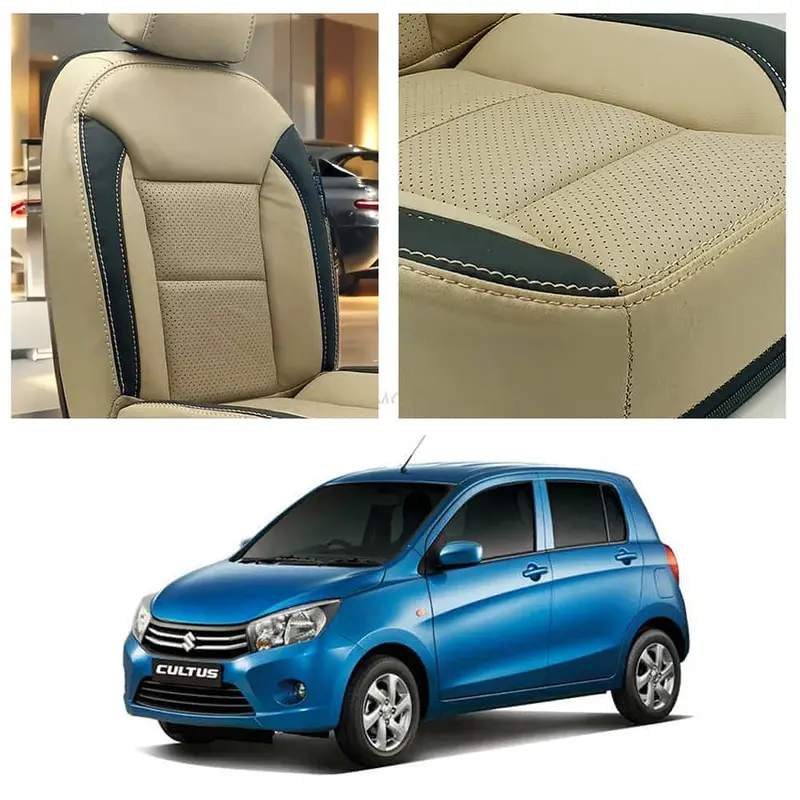Suzuki Cultus Breathable Beige Black Seat Covers 2017 - 2025 1