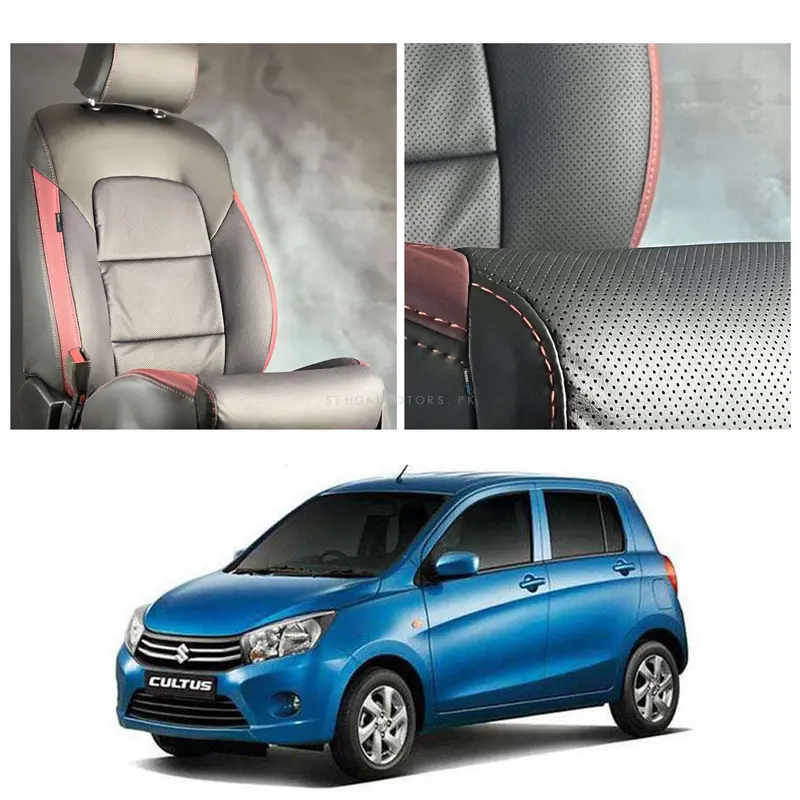 Suzuki Cultus Breathable Black Red Seat Covers 2017 - 2025 1