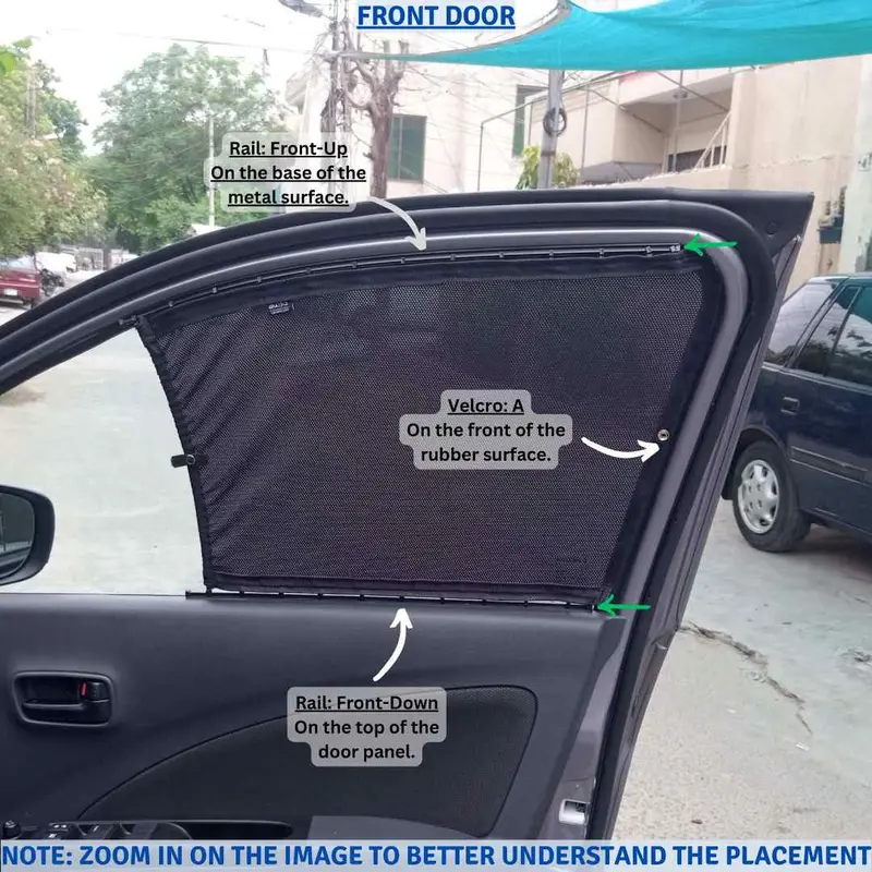 Suzuki Cultus Custom Fit Retractable Curtains 2017 - 2025 - Sun Shade - Parda 2